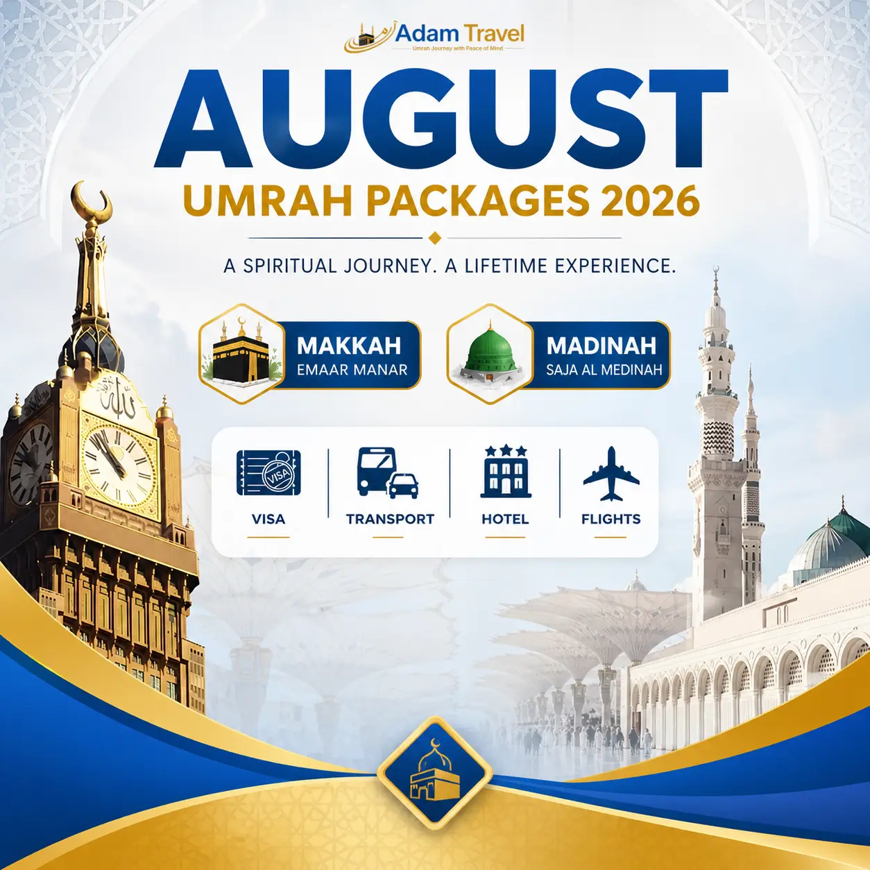 August Umrah packages - adam travel