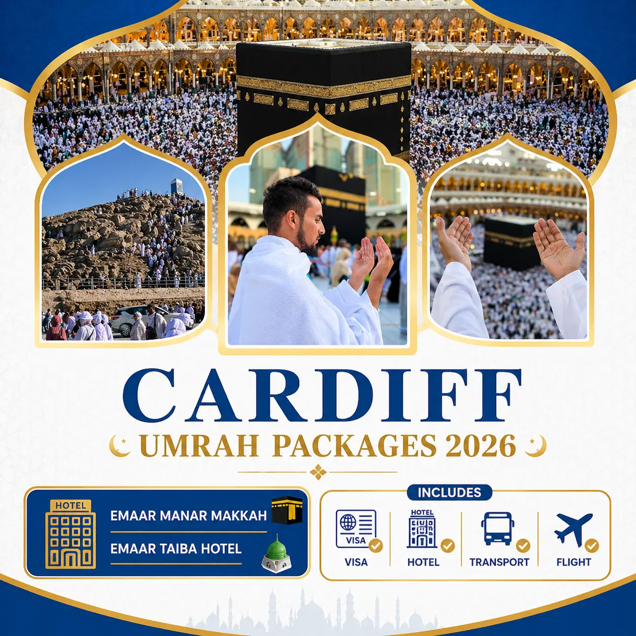 cardiff umrah packages - adam travel