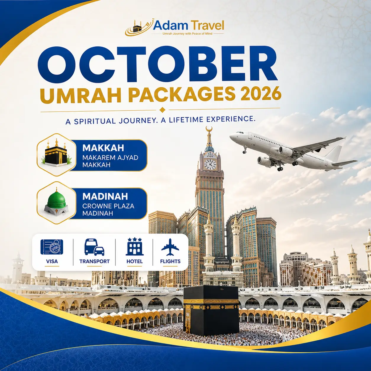 october umrah packages - adam travel