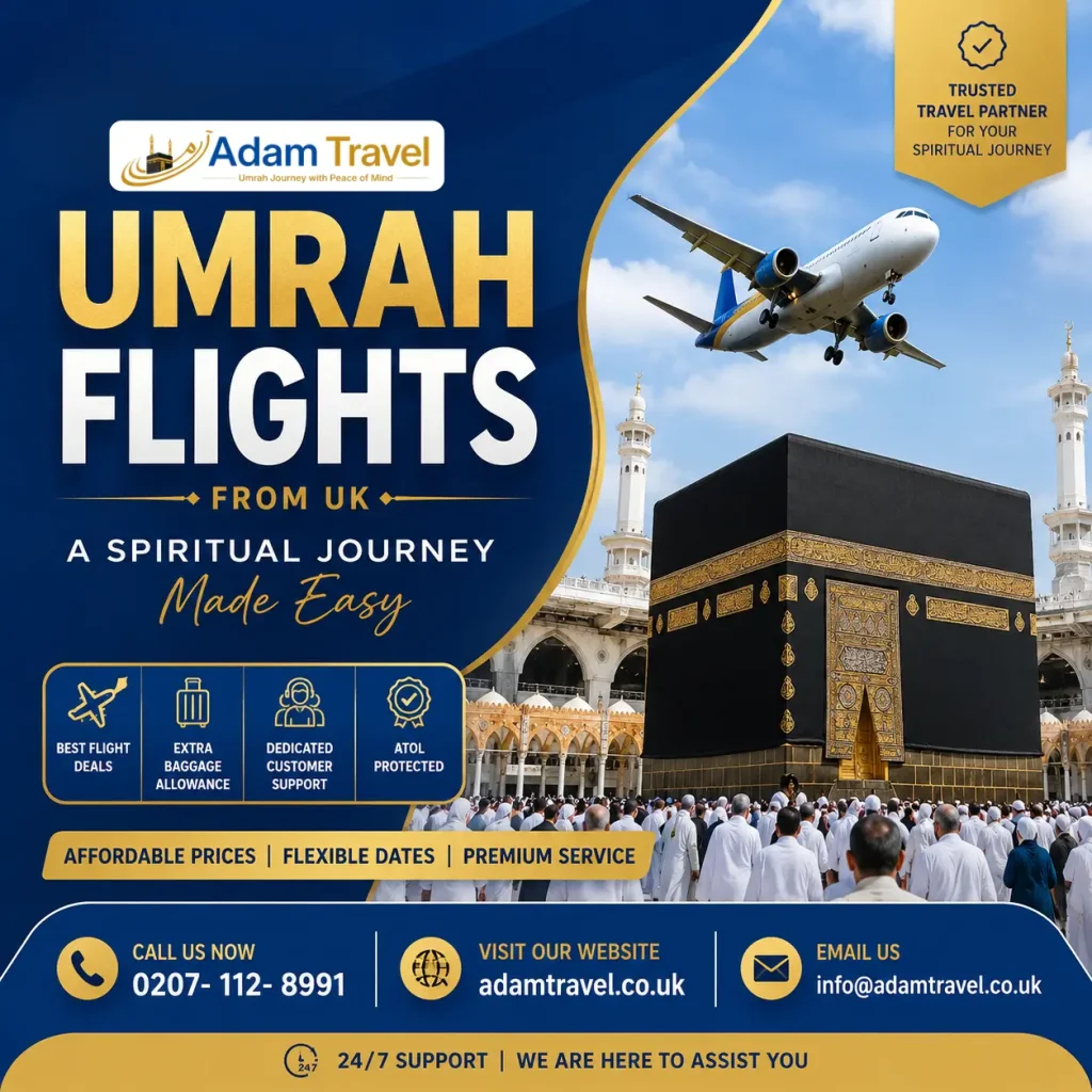 umrah flights from uk - Adam Travel