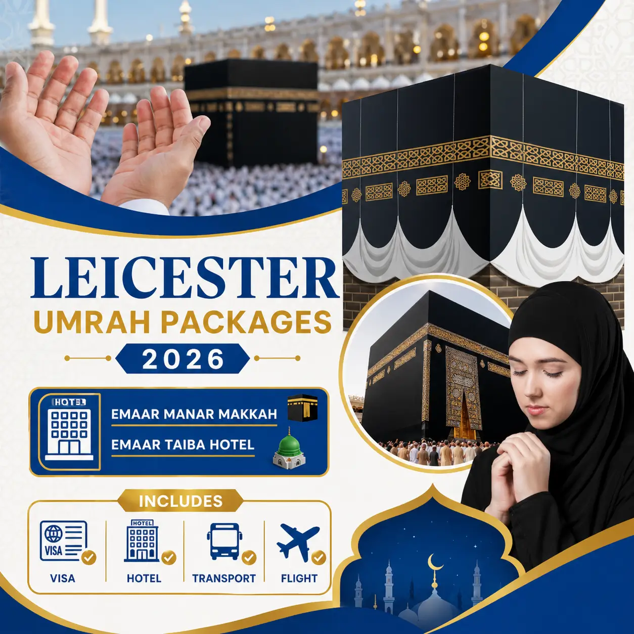 umrah packages from Leicester - adam travel