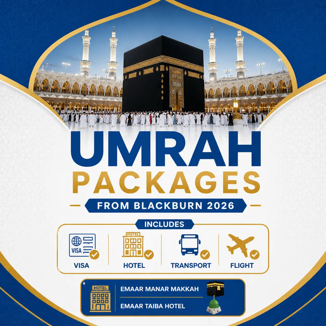 umrah packages from blackburn - adam travel