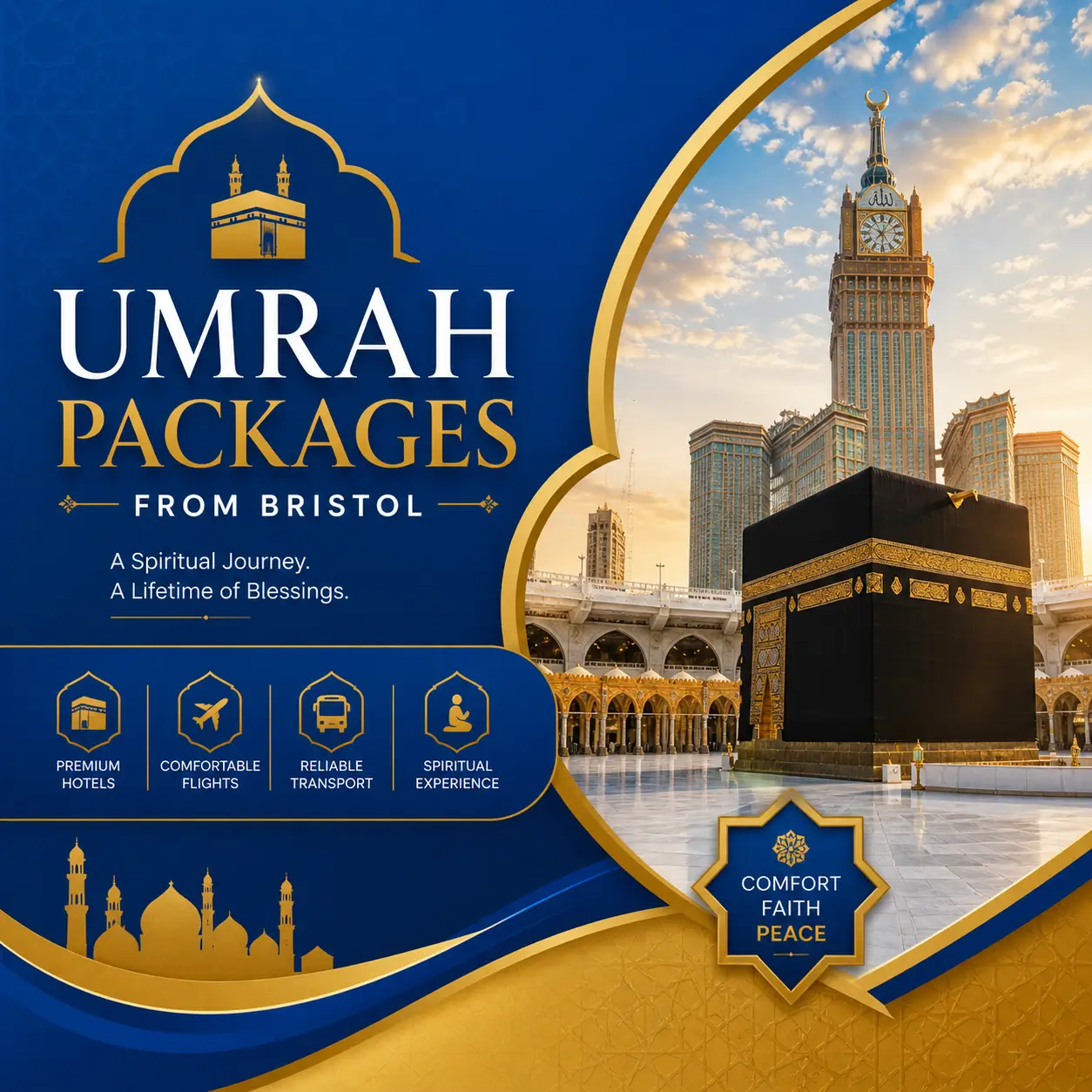 umrah packages from bristol - adam travel