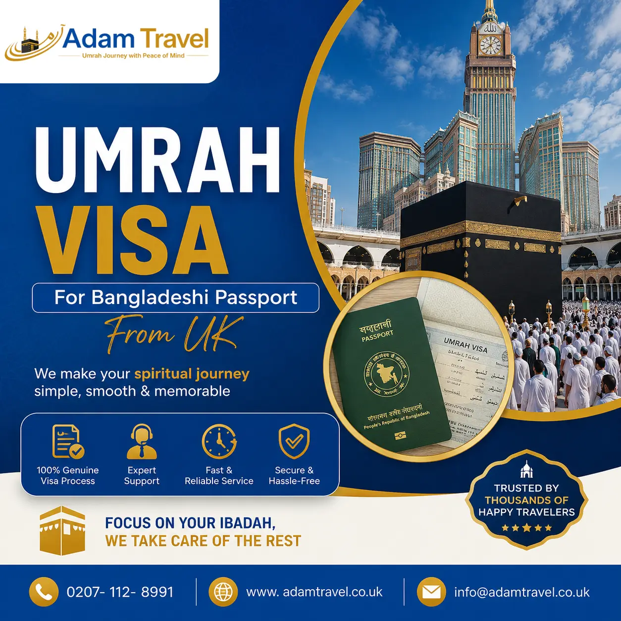 umrah visa for bangladashi passport - Adam Travel