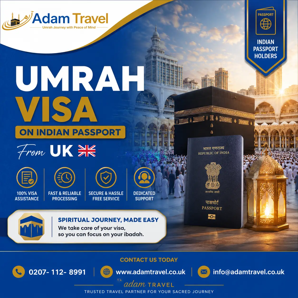 umrah visa on indian passport - Adam Travel