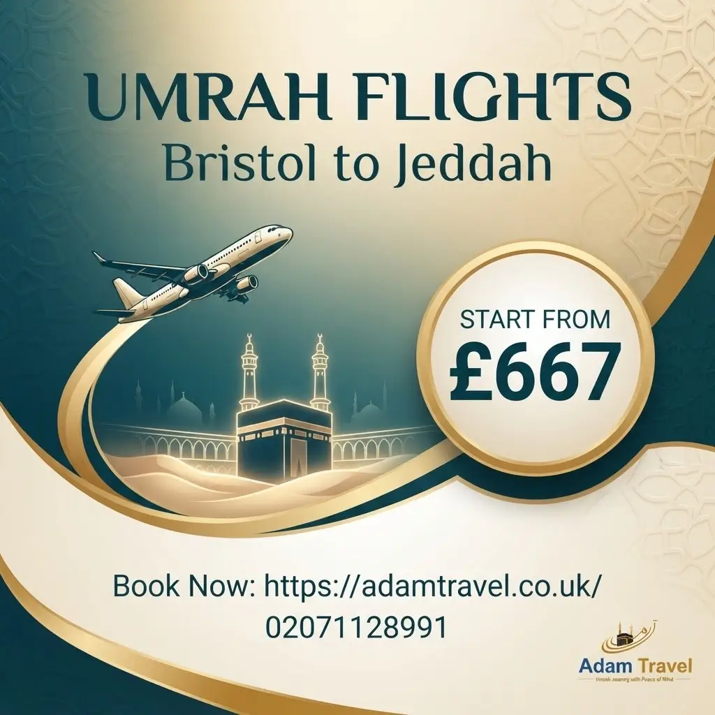 Bristol to Jeddah flights for Umrah - Adam Travel
