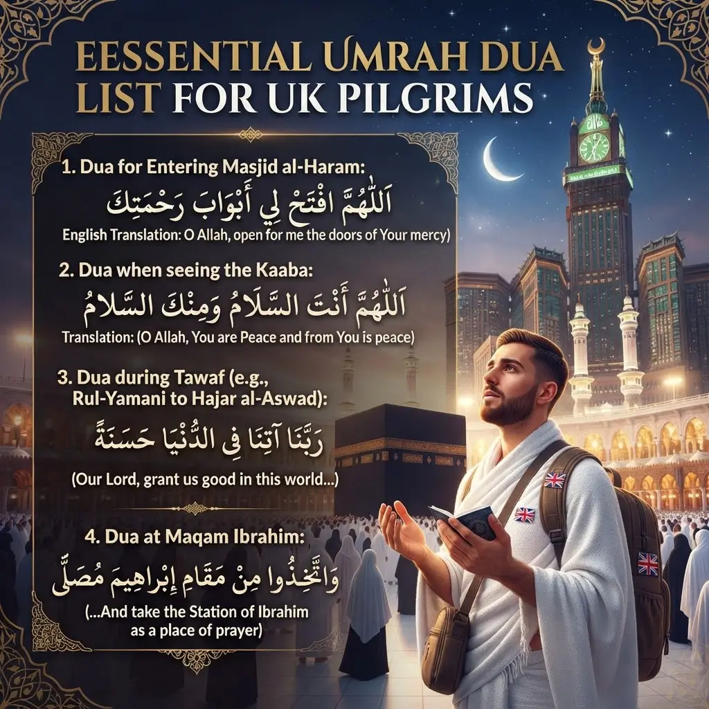Umrah Dua List for UK Pilgrims - Adam Travel